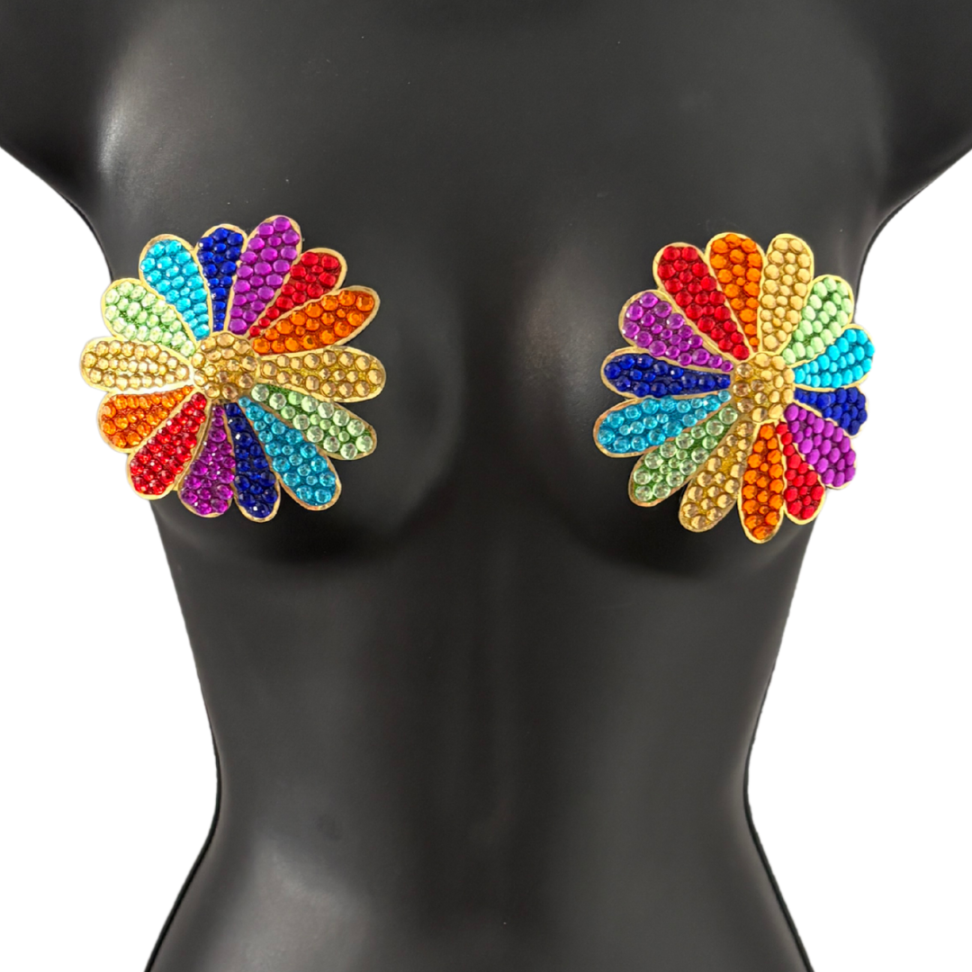 RAINBOW RADIANCE Flower Pride Dirty Martini x Appeeling Nipple Pasties LARGE (2pcs)
