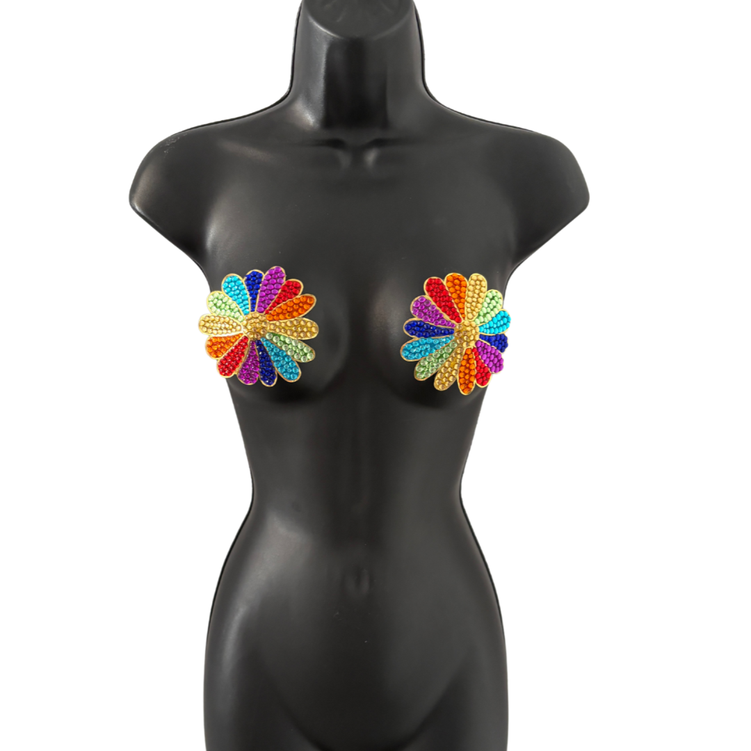 RAINBOW RADIANCE Flower Pride Dirty Martini x Appeeling Nipple Pasties LARGE (2pcs)
