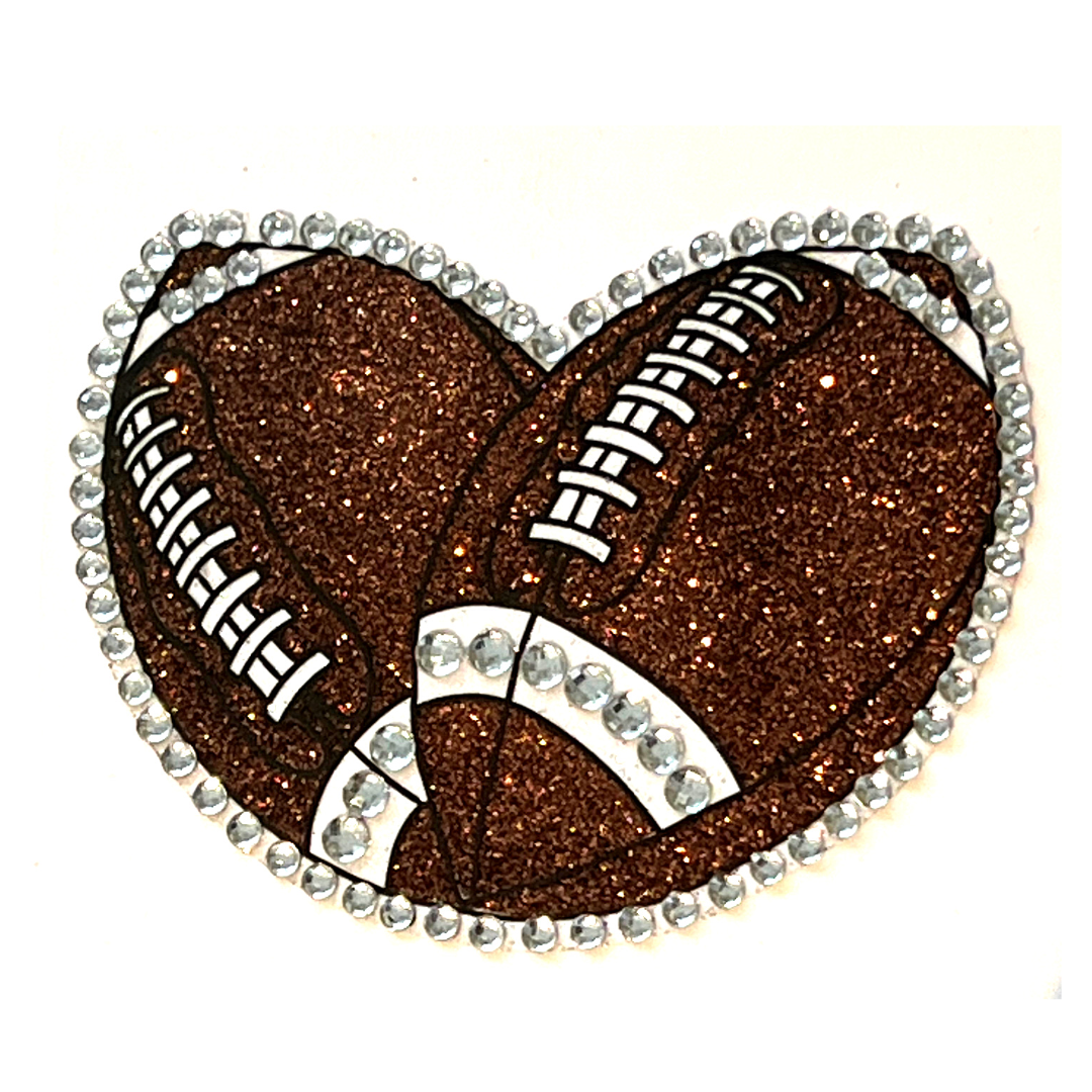 HALFTIME SHOW Football Glitter & Gem Nipple Pasty, Couvre-tétons (2pcs) pour les festivals de lingerie Carnaval Burlesque Rave
