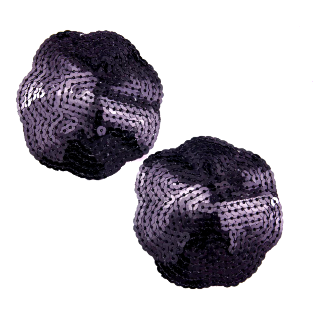 GIGI CHAMPAGNE (prix groupé de 2 paires !) - Pâte à mamelon florale à paillettes rouges et noires, couverture pour Burlesque Lingerie Rave Carnival – VENTE