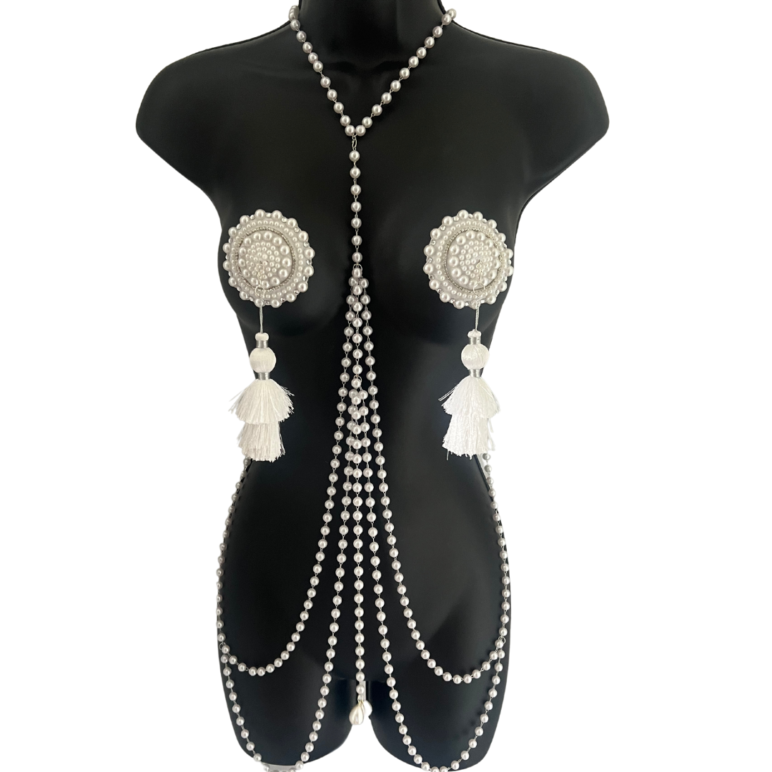 COCO Cascade of Pearl Handmade Pearl Body Chain