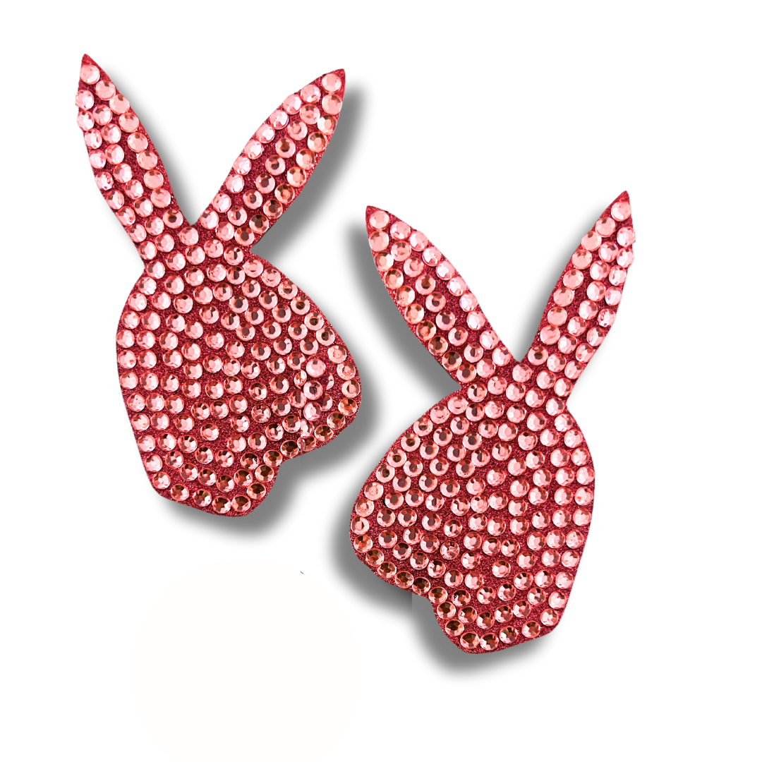 BONNIE - Bunny Gem Nipple Covers, Pasties (2 piezas) para Rave, Festivales, Lencería Burelsque Pasty