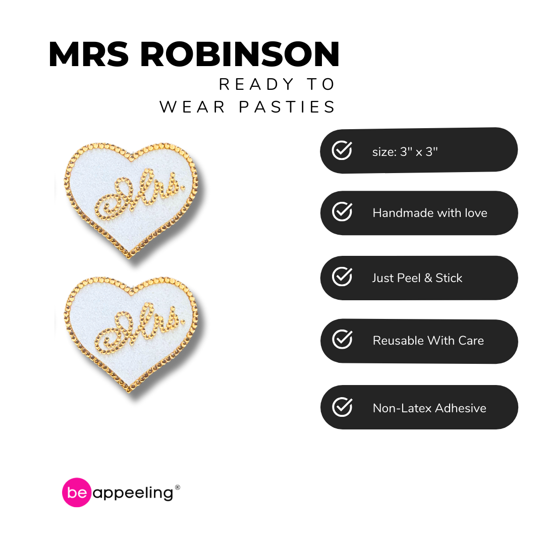 MRS ROBINSON Bridal Heart Nipple Pasties