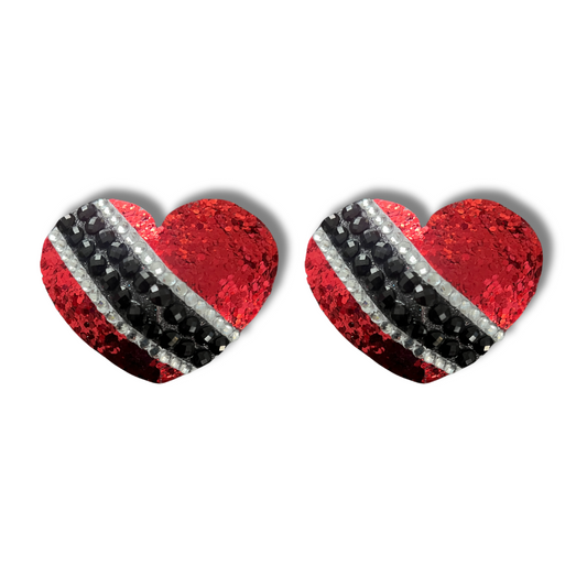 LIANA Trinidad and Tobago Glitter and Gem Heart Pasties (2pcs) Resable