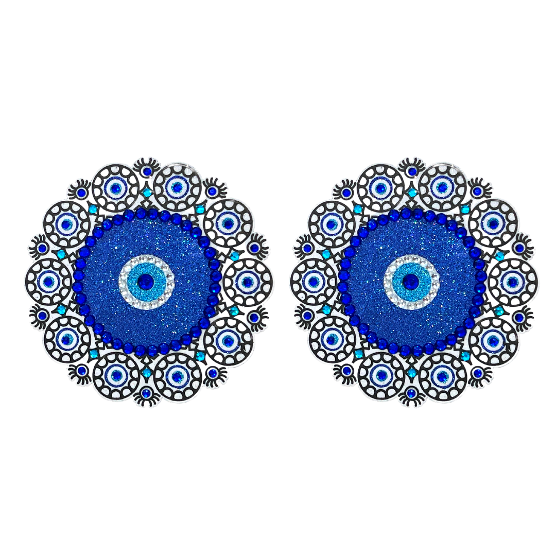 AYSE Evil Eye Nipple Pasties, Covers (2pcs) pour Burlesque Raves Lingerie Raves et Festivals