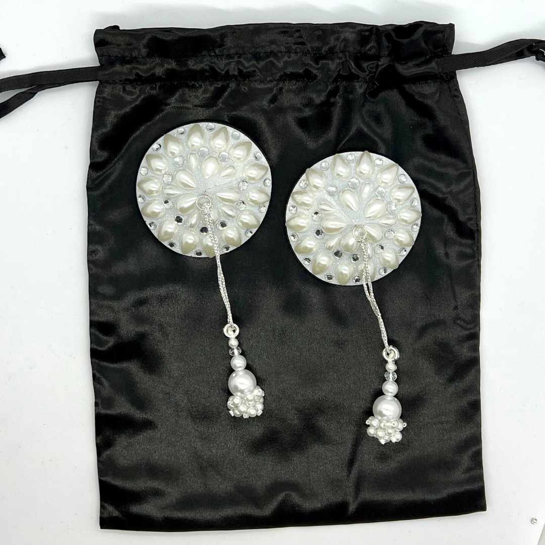 COCO Pearl Nipple Pasties, Couvertures avec glands pour lingerie, Burlesque