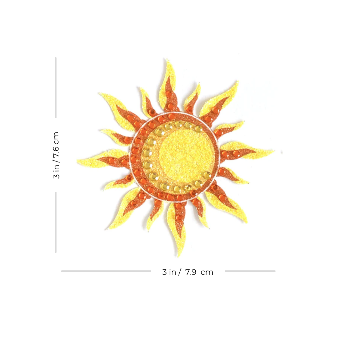 Pasta para pezones con purpurina Sunrise Sun, cubiertas (2 piezas)