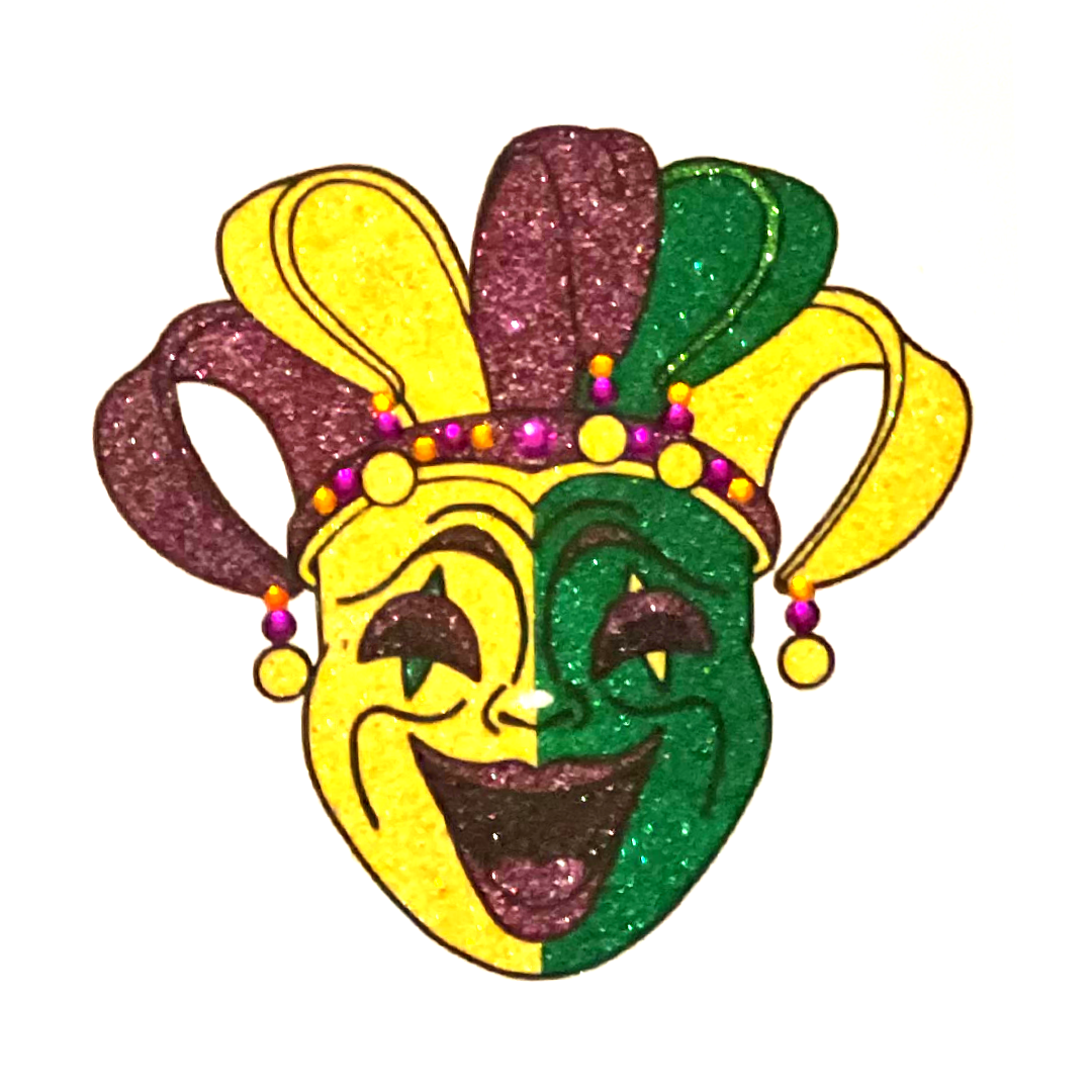 MARDI GRAS- Glitter and Gem Mask Nipple Pasties, Covers (2pcs) for Festivals Rave Burlesque Lingerie