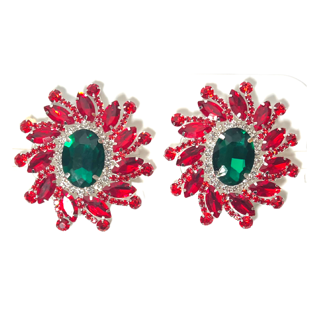 GUI - Ruby Emerald &amp; Rhinestone Nipple Pasties, Covers (2pcs) pour les festivals, Carnival Raves Burlesque Lingerie