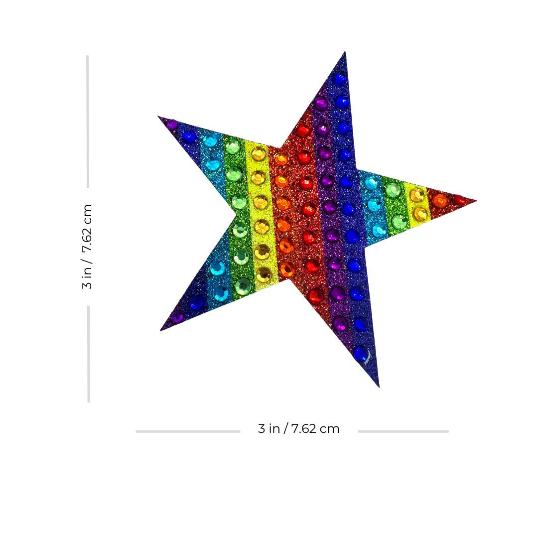 Superstar - Pasties para pezones Glitter Star Pride, portadas para festivales Rave Burlesque Lingerie