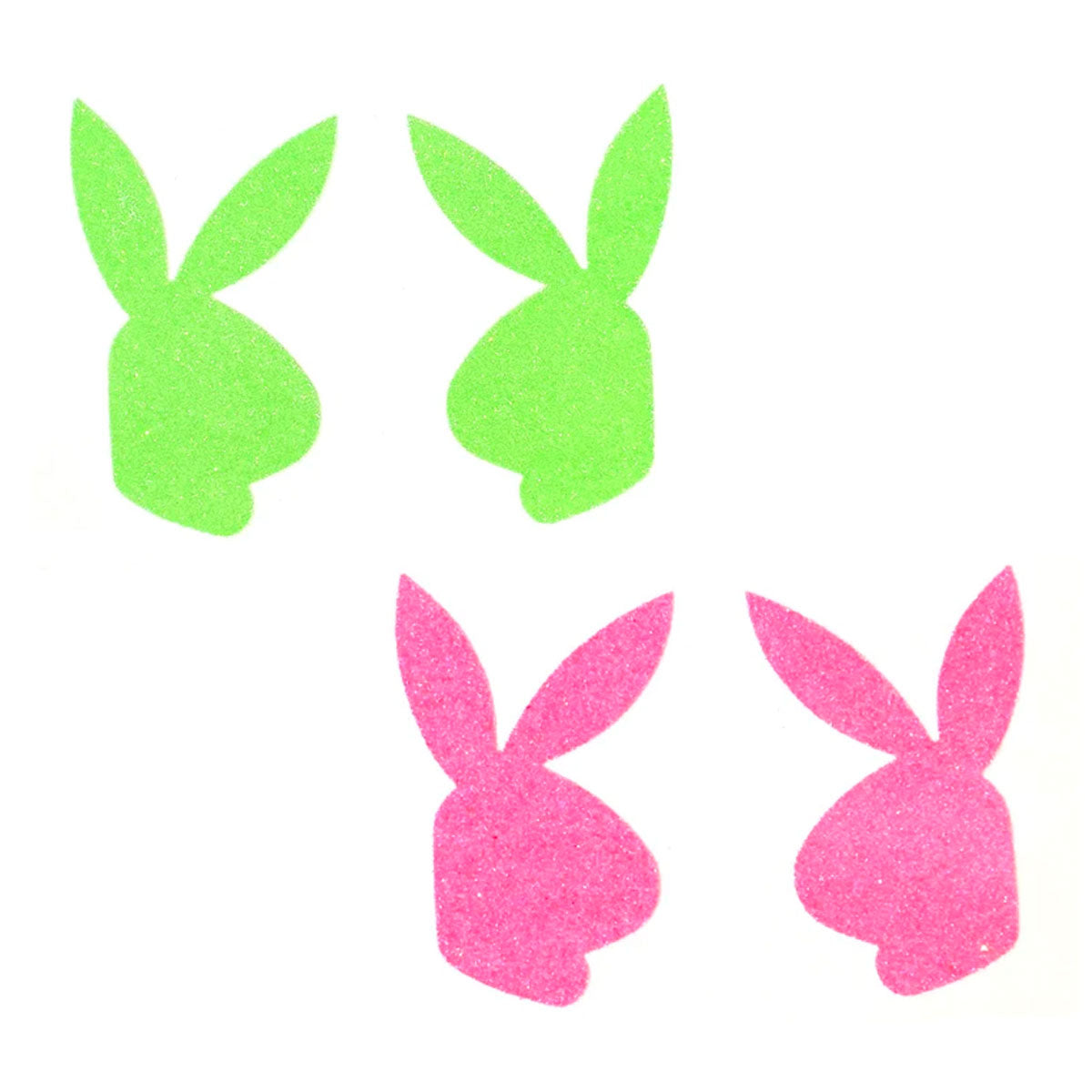 BUNNY GALORE (2 Pair Bundle)  Glitter Bunny Nipple Covers, Pasties, Body Jewelry – SALE