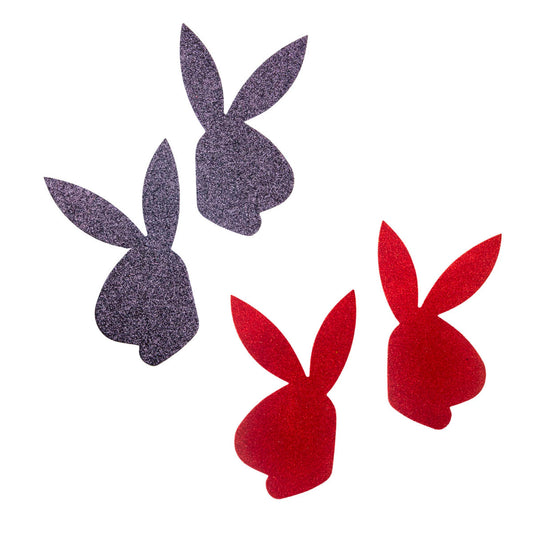 BUNNY GALORE (2 Pair Bundle) Glitter Bunny Nipple Covers, Pasties, Body Jewelry  – SALE