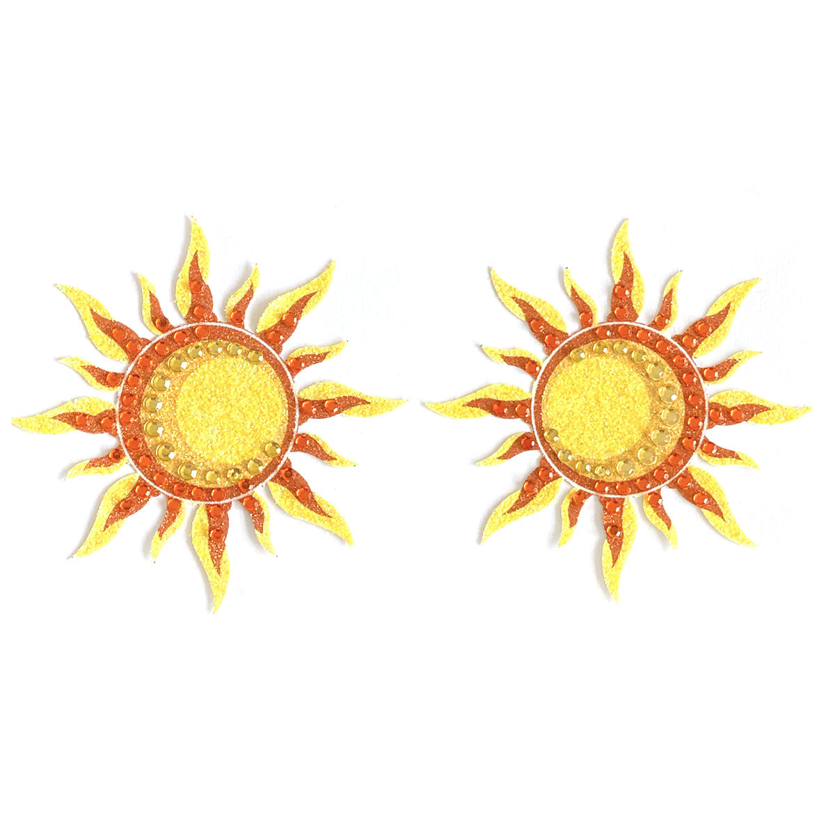 Sunrise Sun Glitter Nipple Pasty, Couvre-tétons (2 pcs)