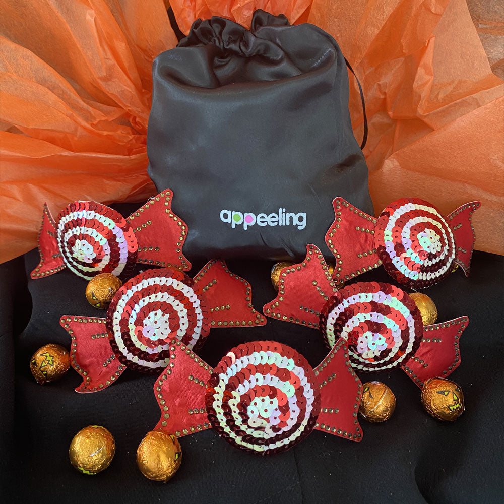 Bag of Treats Sequin Candy Nipple Pasties, Covers - Bundle price!